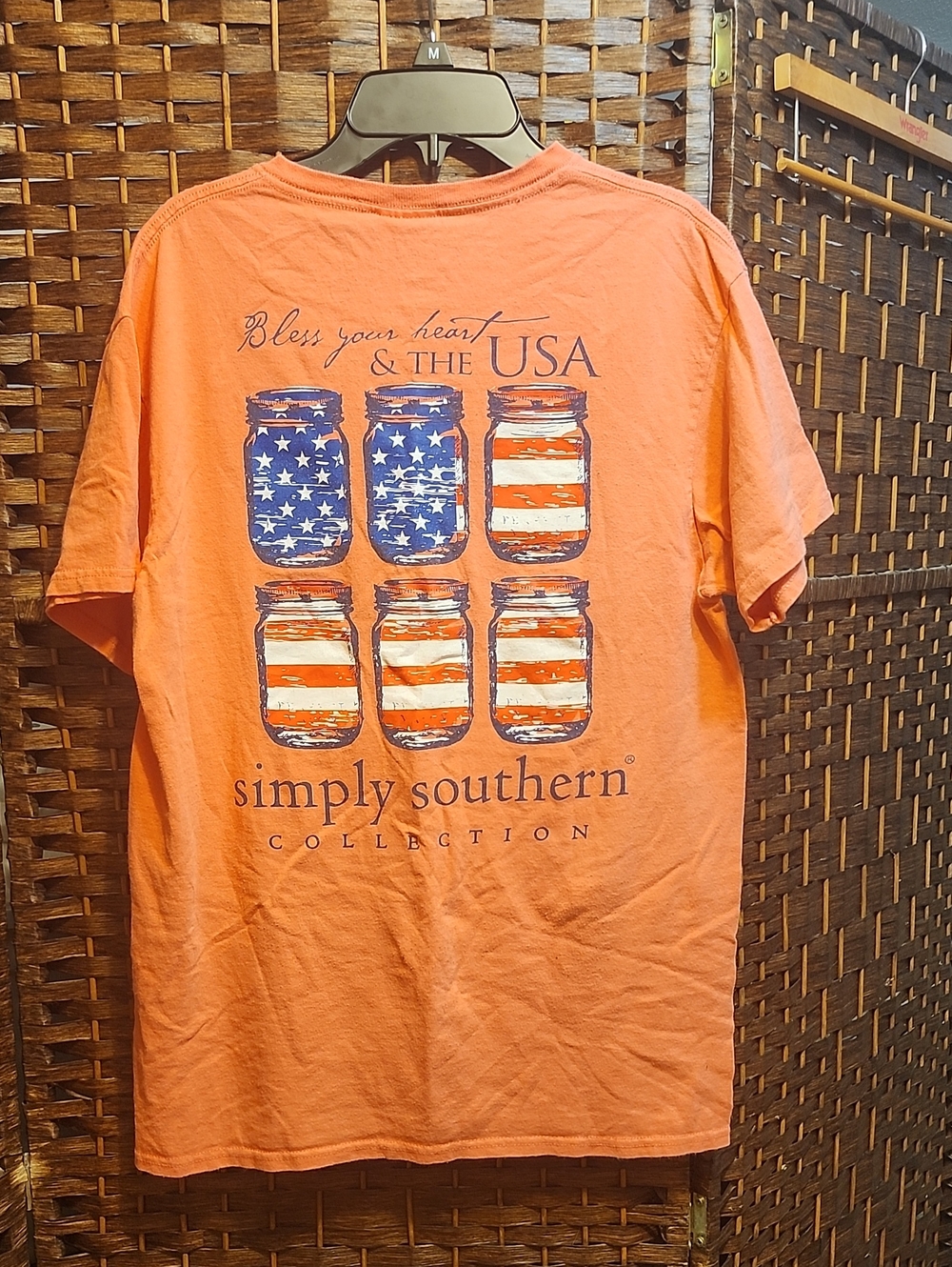 Simply Southern Orange Patriotic Mason Jar Graphic Tee